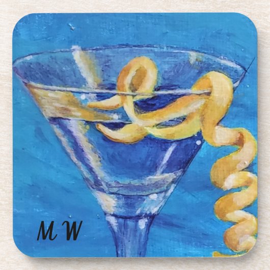 Martini Lemon Twist Bier Onderzetter (Voorkant)