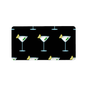 Martini Liefhebbers Cocktailglas Bartender Alcohol Etiket
