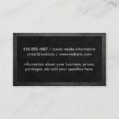 Martini Logo | Zwarte leder Visitekaartje (Achterkant)