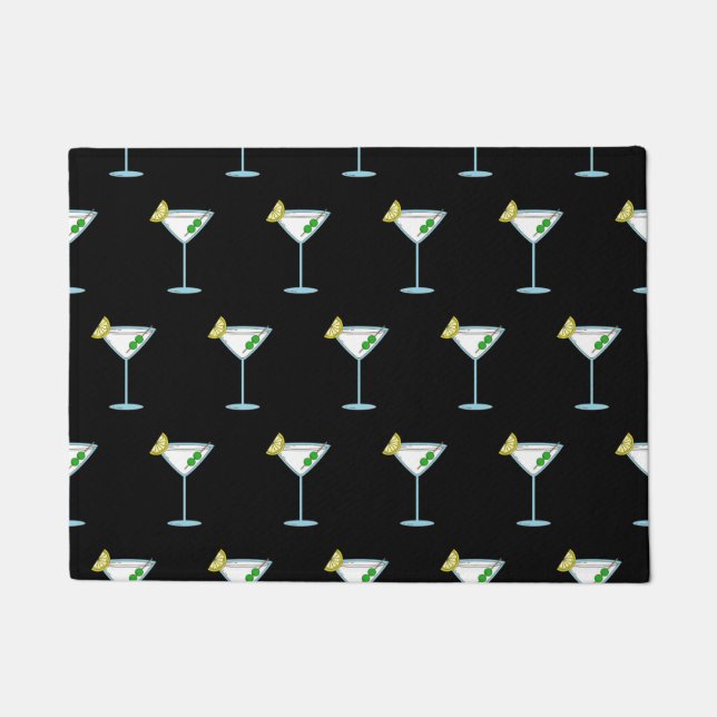 Martini Lovers Cocktail Glass Bartender Alcohol Deurmat (Voorkant)