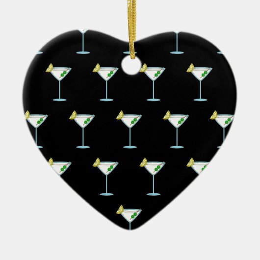Martini Lovers Cocktail Glass Bartender Alcohol Keramisch Ornament (Voorkant)