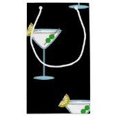 Martini Lovers Cocktail Glass Bartender Alcohol Klein Cadeauzakje (Achterkant)