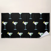 Martini Lovers Cocktail Glass Bartender Alcohol Strandlaken (Voorkant)