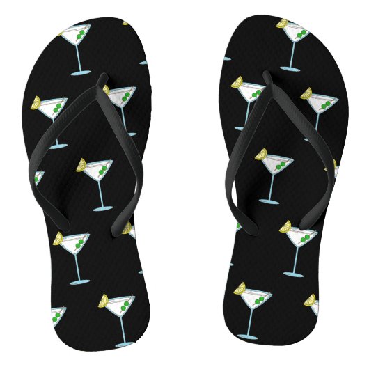 Martini Lovers Cocktail Glass Bartender Alcohol Teenslippers (Voetbed)