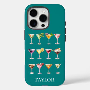 Martini Madness Monogram iPhone 16 Pro Hoesje