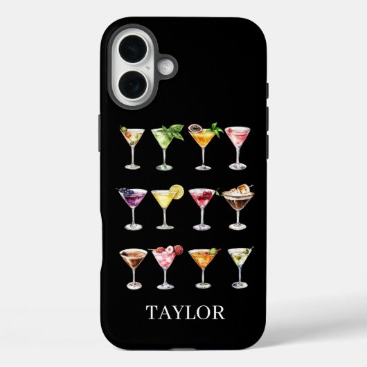 Martini Madness Monogram Case-Mate iPhone Case (Achterkant)