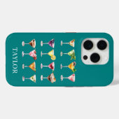 Martini Madness Monogram Case-Mate iPhone Case (Achterkant (horizontaal))