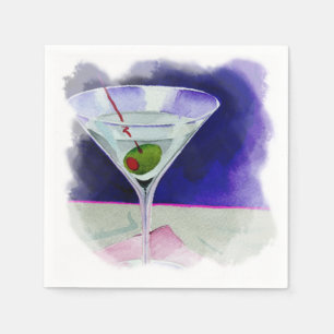 Martini met een olijf servet