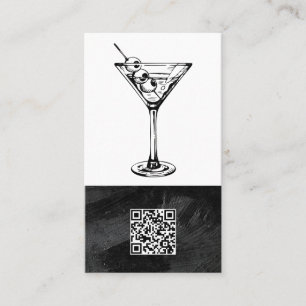 Martini met olijven cocktail visitekaartje