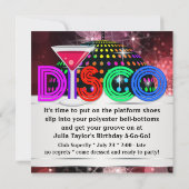 Martini Mirror Ball Disco Party Kaart (Achterkant)