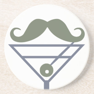 Martini Mustache aangepast onderzetter