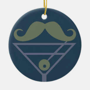 Martini Mustache aangepast ornament