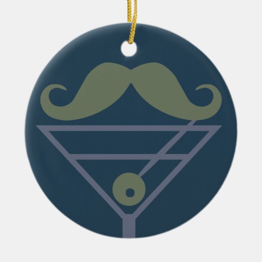 Martini Mustache aangepast ornament (Voorkant)