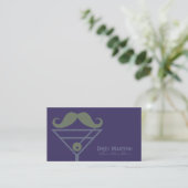 "Martini Mustache" Bartender cartes de visite pers (Debout devant)