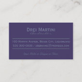 "Martini Mustache" Bartender cartes de visite pers (Dos)