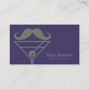 "Martini Mustache" Bartender cartes de visite pers