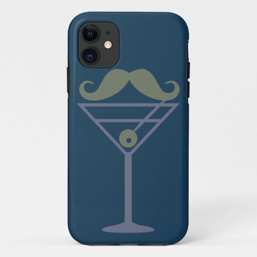 Martini Mustache coque iphone personnalisé (Dos)