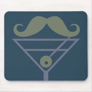 Martini Mustache custom mousepad Muismat