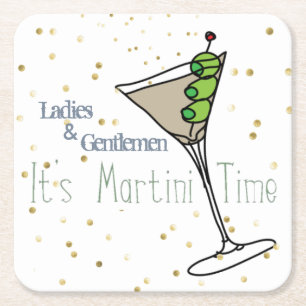 Martini O'Clock Paper Onderzetters