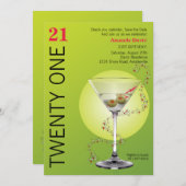 Martini Please Invitation Save The Date (Voorkant / Achterkant)