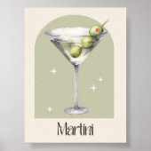 Martini | Poster de cocktails au bar Decor (Devant)