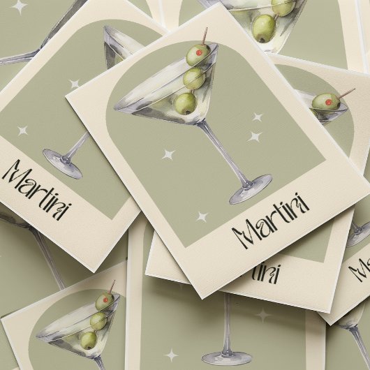 Martini Print | Bar Decor Cocktail Poster