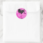 Martini rose verre fille autocollant (Sac)