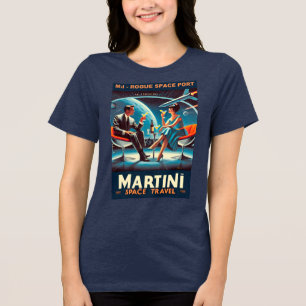 Martini Ruimtereis Poster Schurk Ruimtehaven Tri-Blend Shirt
