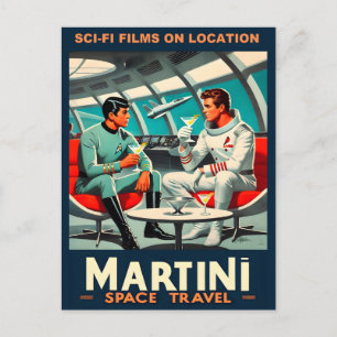 Martini Ruimtereis Poster Sciencefiction Films In Briefkaart