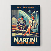 Martini Ruimtevaart Posters New York, New York Button (Voorkant)