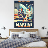 Martini Ruimtevaart Posters New York, New York Canvas Afdruk (Insitu (Slaapkamer))