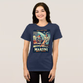 Martini Ruimtevaart Posters New York, New York Tri-Blend Shirt (Voorkant volledig)