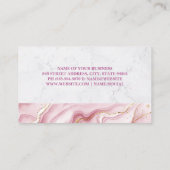 Martini Shaker Logo | roze marmer Visitekaartje (Achterkant)