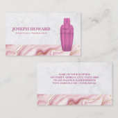 Martini Shaker Logo | roze marmer Visitekaartje (Voorkant / Achterkant)