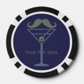 Martini snor aangepaste poker chips (Achterkant)