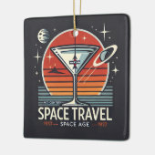 Martini Space Travel 1957 Space Age Logo Keramisch Ornament (Links)