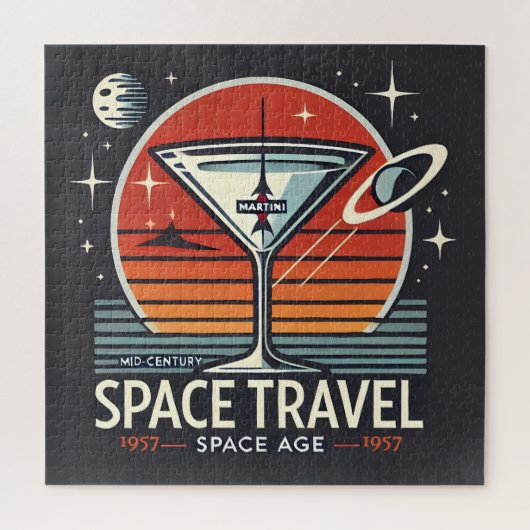 Martini Space Travel 1957 Space Age Logo Legpuzzel (Verticaal)