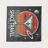 Martini Space Travel 1957 Space Age Logo Wandkleed (Voorkant (horizontaal))