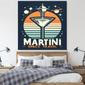 Martini Space Travel Lift Off Logo Canvas Afdruk (Insitu (Slaapkamer))