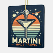 Martini Space Travel Lift Off Logo Keramisch Ornament (Links)