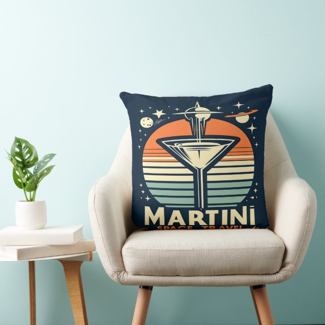 Martini Space Travel Lift Off Logo Kussen (Stoel)