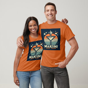 Martini Space Travel Lift Off Logo T-shirt