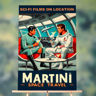 Martini Space Travel Poster Films Sci-Fi Dans L'Es