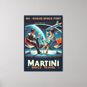 Martini Space Travel Poster Rogue Space Port Canvas Afdruk (Voorkant)