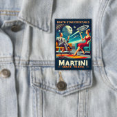 Martini Space Travel Posters Death Star Cocktails Button (Insitu)