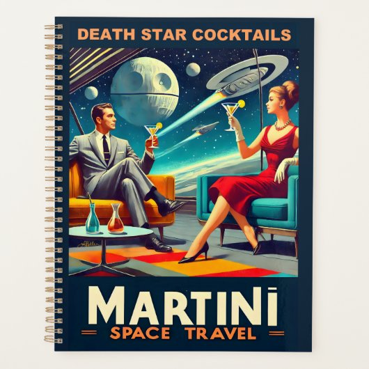 Martini Space Travel Posters Death Star Cocktails Planner (Voorkant)