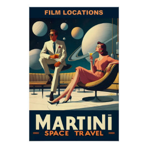 Martini Space Travel Posters Film Locaties Perfect Poster