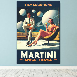 Martini Space Travel Posters Filmlocaties Canvas Afdruk