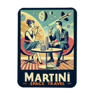 Martini Space Travel Posters Vliegtuigbemanning Magneet