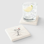 +[  Martini ]+ Stenen Onderzetter (Zijkant)